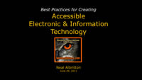 Best Practices for Creating Accessible Electronic and Information Technology - by Neal Albritton